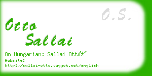 otto sallai business card